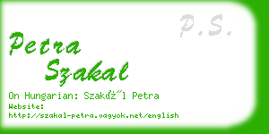 petra szakal business card